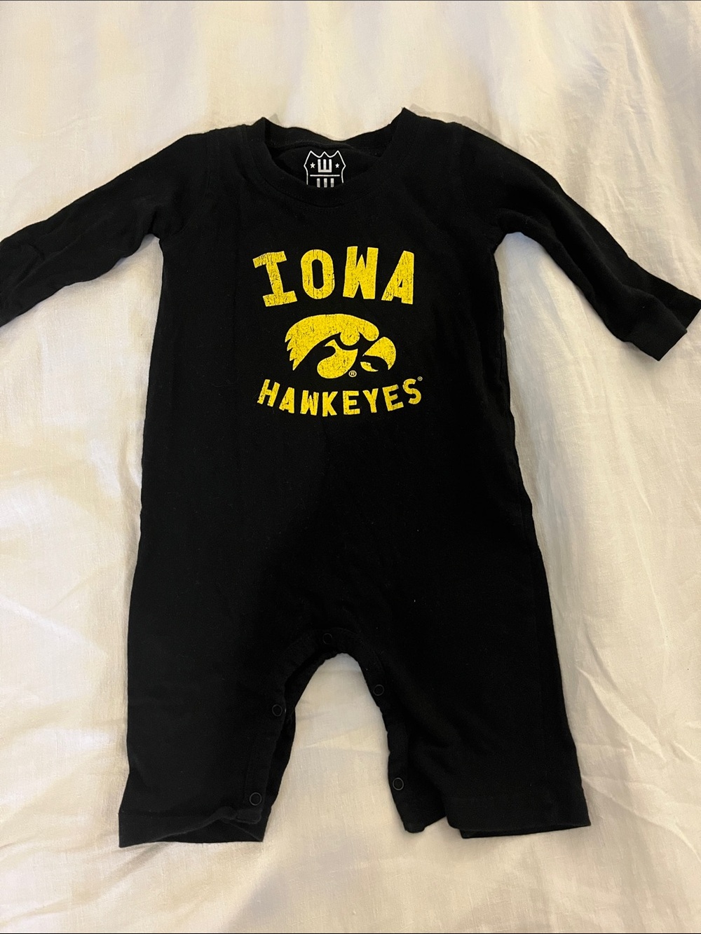 Iowa Hawkeyes Black & Gold Kids One-Piece Bodysuit